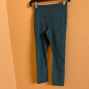 Lululemon Leggings Green Next To New Size 2